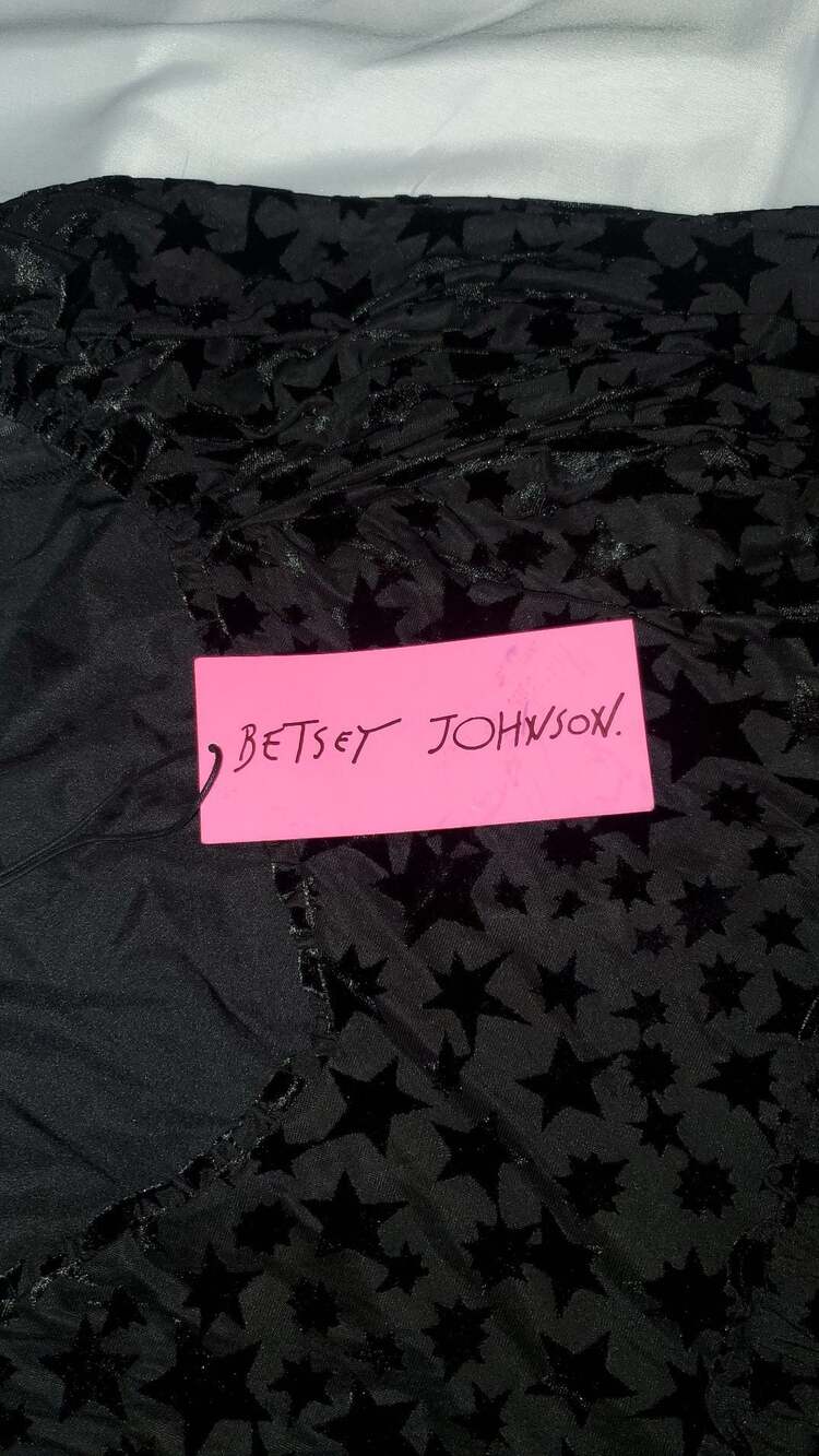 NWT Betsey Johnson Star Burnout Velvet Tiered Dress Size XXL - Picture 2 of 3